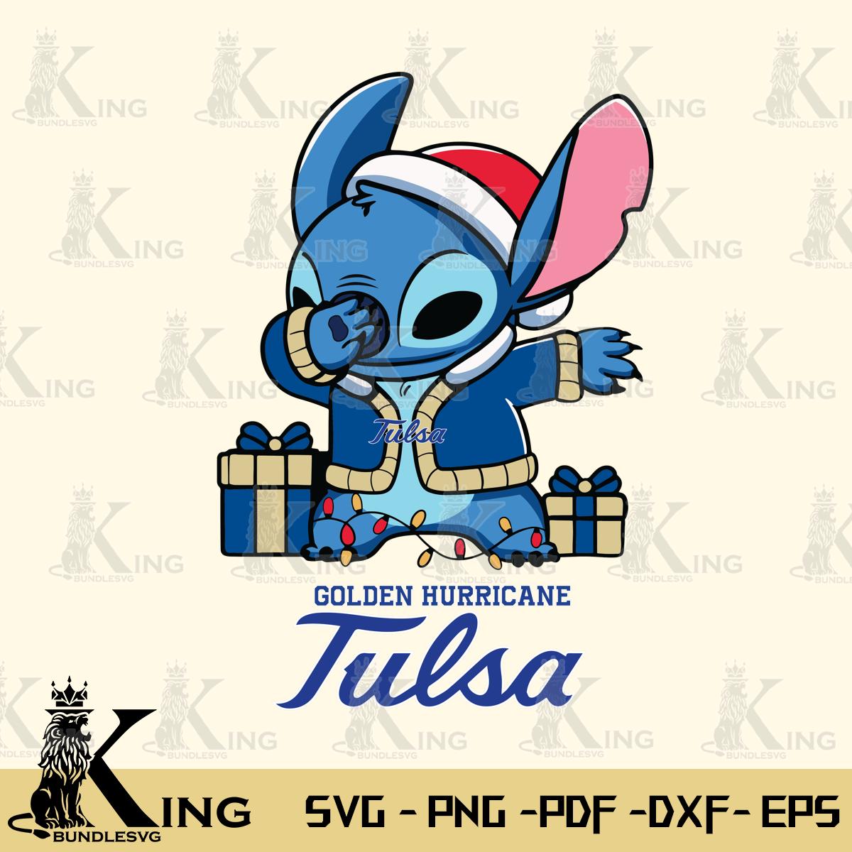 Tulsa Golden Hurricane Stitch Merry Christmas Svg Eps Dxf Png File, Digital Download