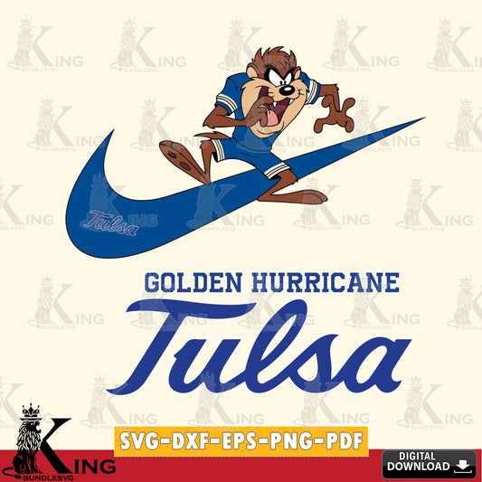 Tulsa Golden Hurricane Taz Football Nike SVG file, Cut file  , Digital Download , Instant Download, Taz svg, NCAA svg