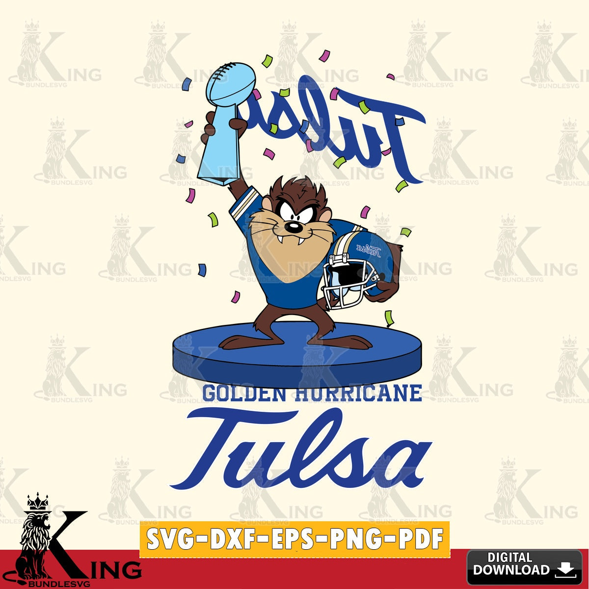 Tulsa Golden Hurricane Taz Trophy Podium SVG file, Cut file  , Digital Download , Instant Download, Taz svg, NCAA svg