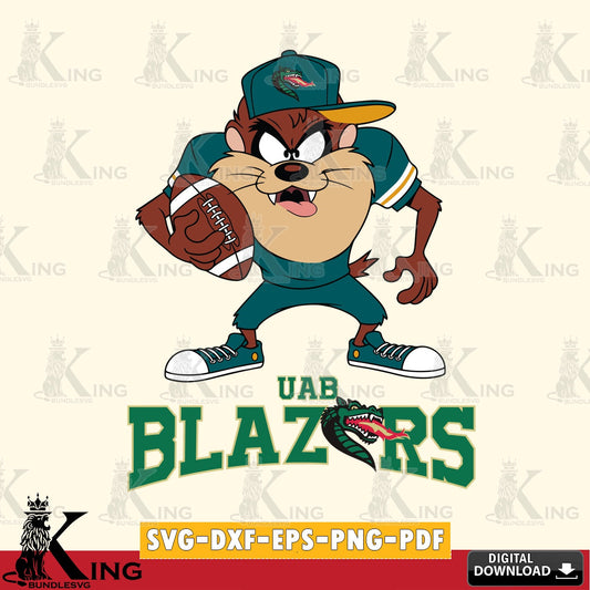 UAB Blazers Đồng phục bóng đá Taz SVG file, Cut file  , Digital Download , Instant Download, Taz svg, NCAA svg