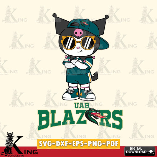 UAB Blazers Kuromi Football Jersey SVG file, Cricut, Cut file  , Digital Download , Instant Download, Sanrio svg, Clipart