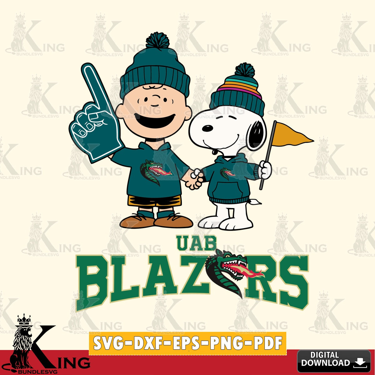 UAB Blazers Peanuts Fan Gear SVG, Cricut, Cut file  , Digital Download , Instant Download, Peanuts svg, NCAA svg, Football svg, Sport svg