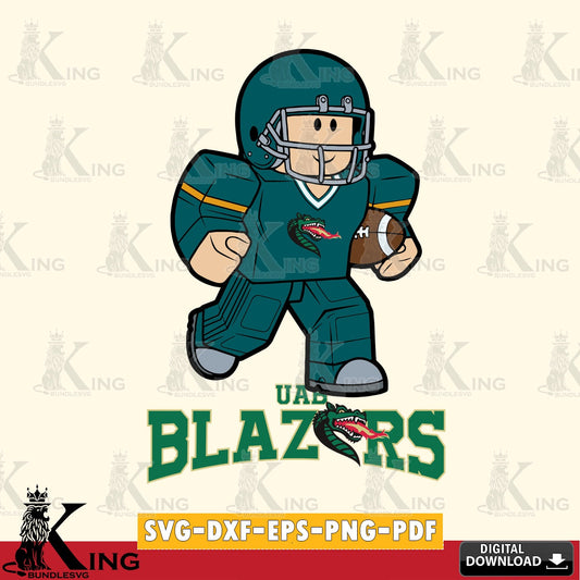 UAB Blazers Roblox Player Rugby SVG file , NCAA Cricut,  File cut , Digital Download , PDF File