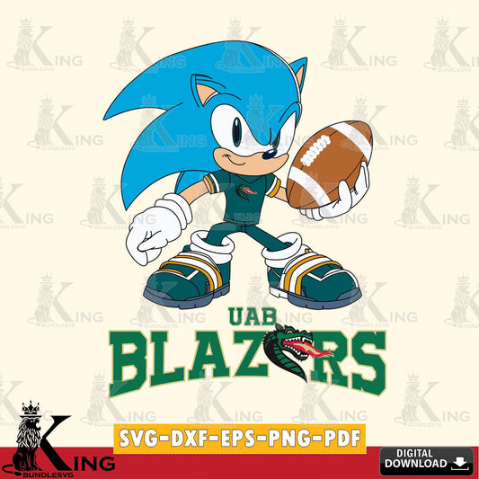 UAB Blazers Sonic Rugby SVG file, Vector , Digital Download , PDF File , Instant Download