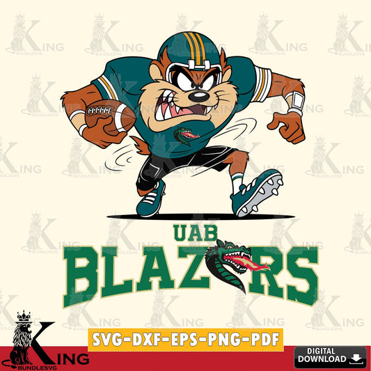 UAB Blazers Taz Football Helmet SVG file, Cut file  , Digital Download , Instant Download, Taz svg, NCAA svg