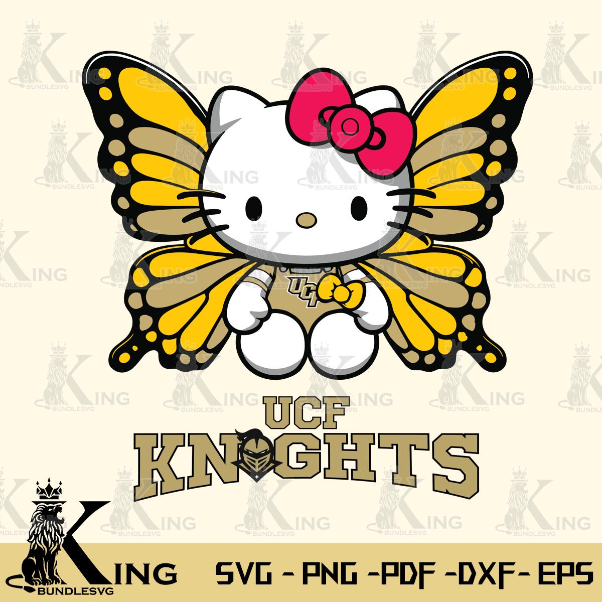 UCF Knights Butterfly Kitty Delight Svg Eps Dxf Png File, Digital Download