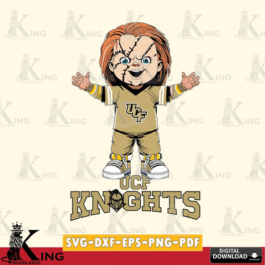 Custom design featuring UCF Knights Chucky Football, NCAA, printable vector design for sublimation and crafts