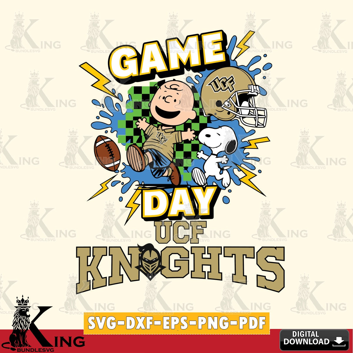 UCF Knights Game Day Peanuts SVG, Cricut, Cut file  , Digital Download , Instant Download, Peanuts svg, NCAA svg, Football svg, Sport svg