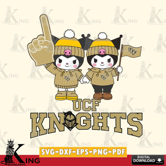 UCF Knights Kuromi rugby Fan SVG file, Cricut, Cut file  , Digital Download , Instant Download, Sanrio svg, Clipart