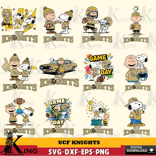 UCF Knights Peanuts Football NCAA Bundle SVG, Cricut, Cut file  , Digital Download , Instant Download, Peanuts svg, NCAA svg, Football svg, Sport svg