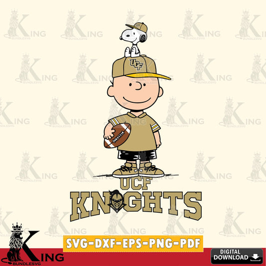 UCF Knights Peanuts Football Rugby SVG, Cricut, Cut file  , Digital Download , Instant Download, Peanuts svg, NCAA svg, Football svg, Sport svg