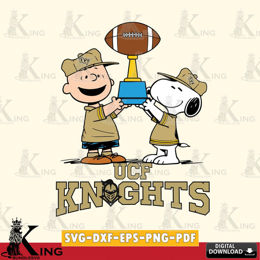 UCF Knights Peanuts Football Trophy SVG, Cricut, Cut file  , Digital Download , Instant Download, Peanuts svg, NCAA svg, Football svg, Sport svg
