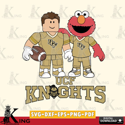 UCF Knights Roblox & Elmo Football SVG file , NCAA Cricut,  File cut , Digital Download , PDF File