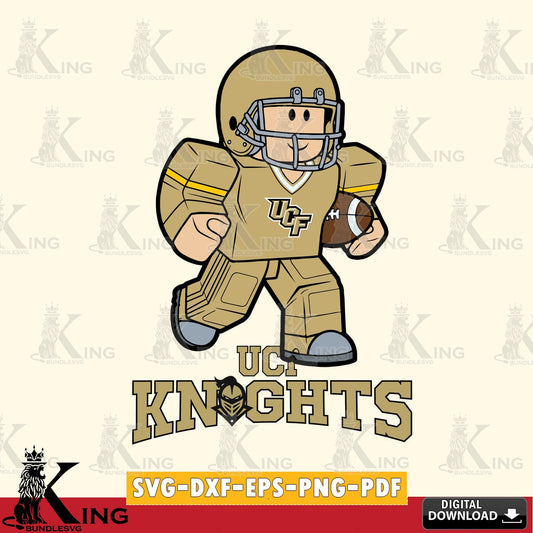 UCF Knights Roblox Player Rugby SVG file , NCAA Cricut,  File cut , Digital Download , PDF File