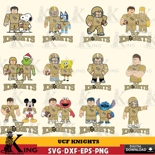 UCF Knights Roblox With Friends football NCAA Bundle SVG file , NCAA Cricut,  File cut , Digital Download , PDF File