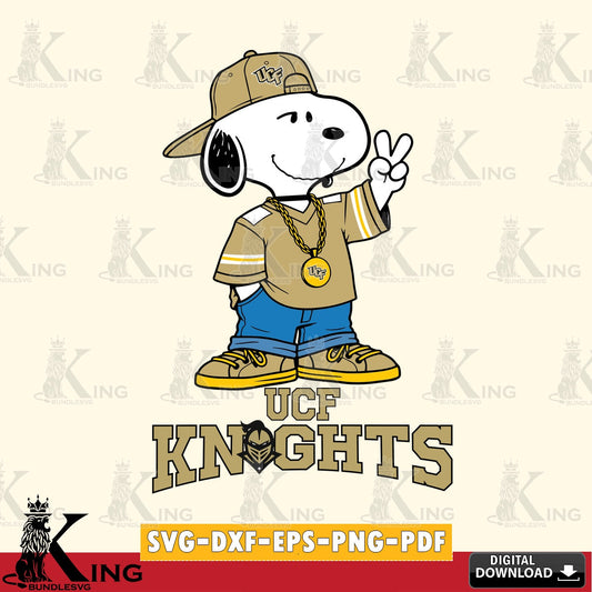 UCF Knights Snoopy Say hi SVG, Cricut, Cut file  , Digital Download , Instant Download, Peanuts svg, NCAA svg, Football svg, Sport svg