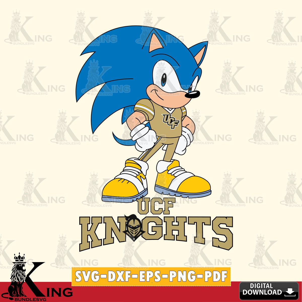 UCF Knights Sonic Football Star Mascot SVG file, Vector , Digital Download , PDF File , Instant Download