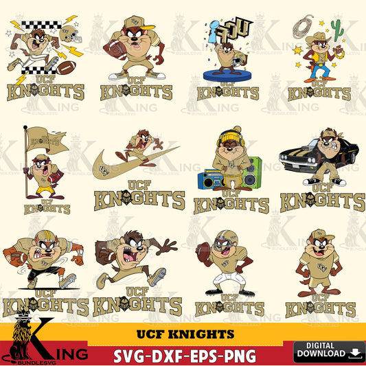 UCF Knights Taz Football NCAA Bundle SVG file, Cut file  , Digital Download , Instant Download, Taz svg, NCAA svg