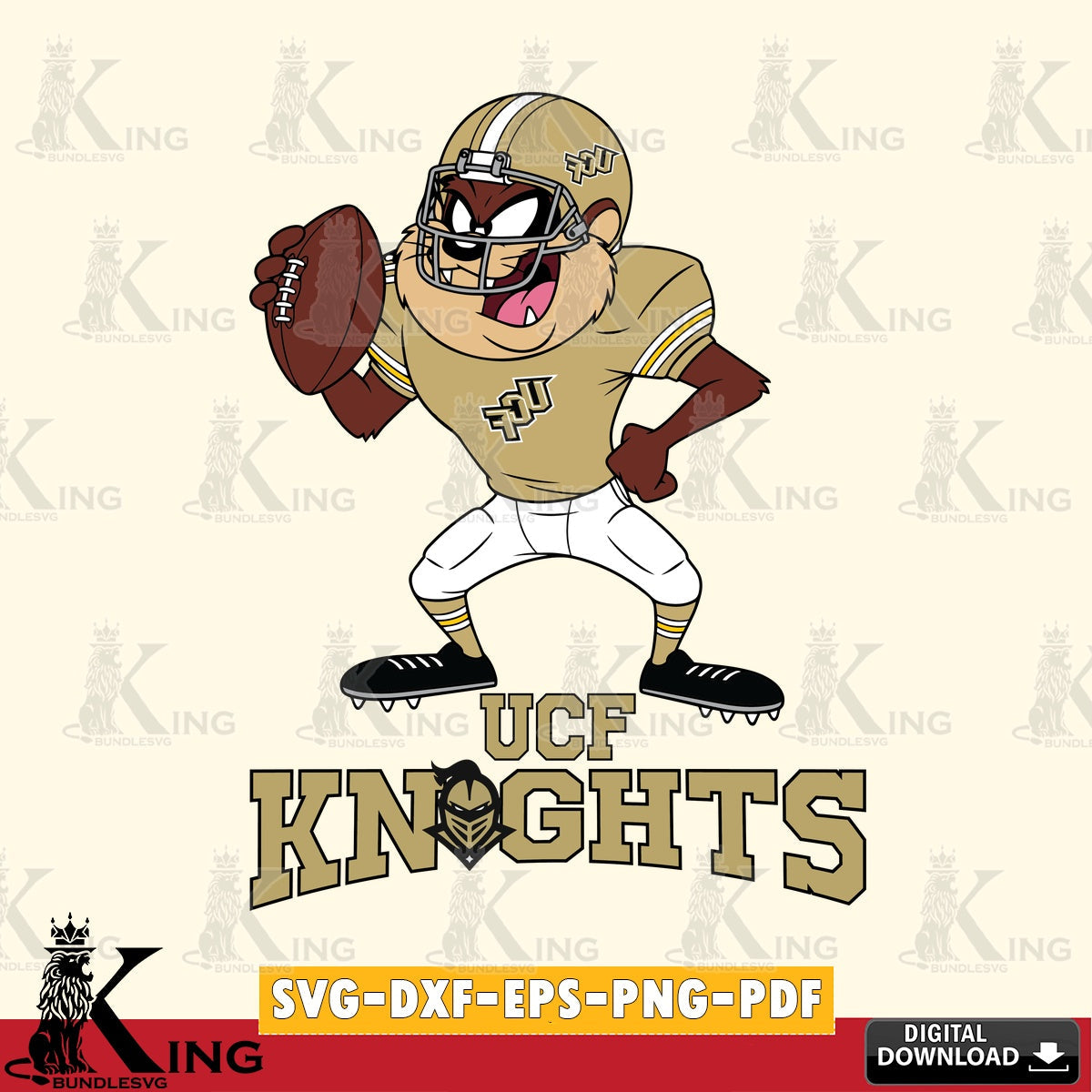 UCF Knights Taz Football Player SVG file, Cut file  , Digital Download , Instant Download, Taz svg, NCAA svg