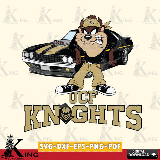 UCF Knights Taz Racing Car SVG file, Cut file  , Digital Download , Instant Download, Taz svg, NCAA svg