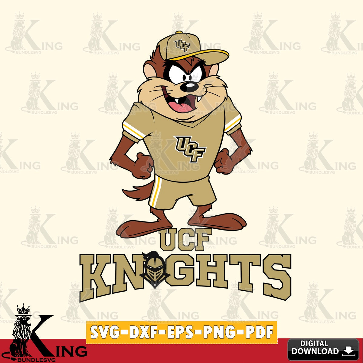 UCF Knights Taz Standing Pose SVG file, Cut file  , Digital Download , Instant Download, Taz svg, NCAA svg