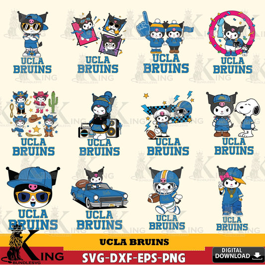 UCLA Bruins Kuromi Football Jersey NCAA Bundle SVG file, Cricut, Cut file  , Digital Download , Instant Download, Sanrio svg, Clipart