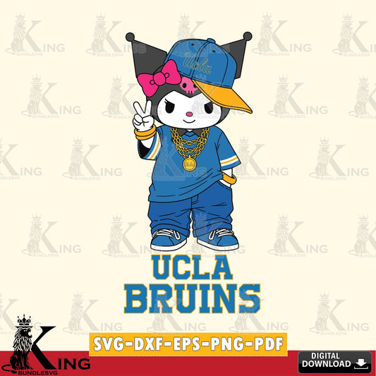 UCLA Bruins Kuromi Streetwear Style SVG file, Cricut, Cut file  , Digital Download , Instant Download, Sanrio svg, Clipart