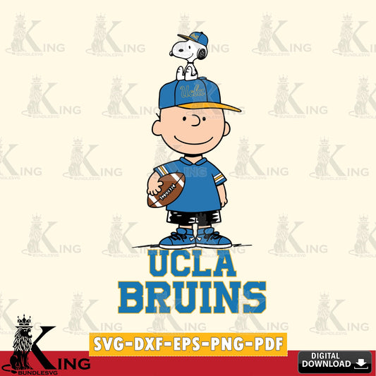 UCLA Bruins Peanuts Football Rugby SVG, Cricut, Cut file  , Digital Download , Instant Download, Peanuts svg, NCAA svg, Football svg, Sport svg