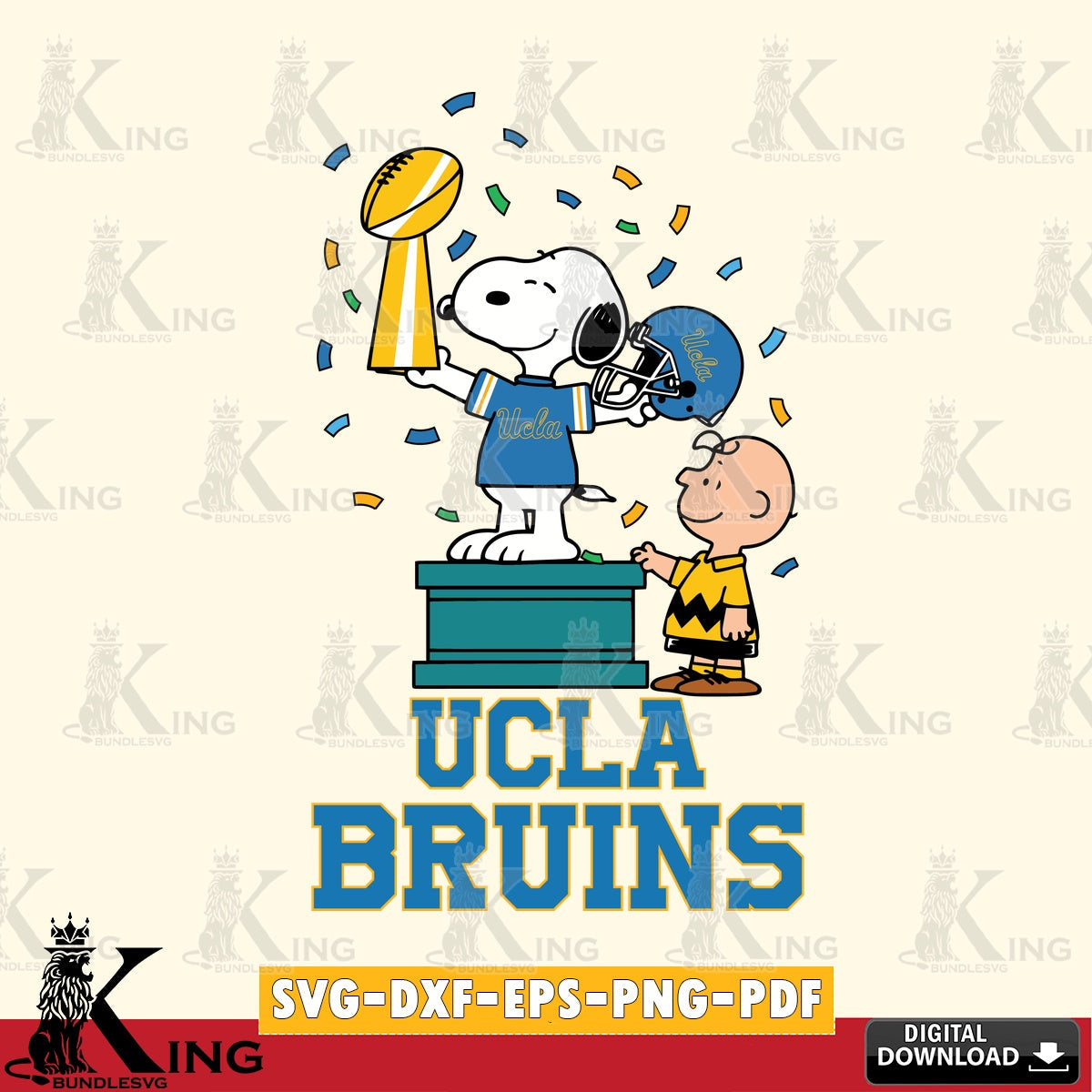 UCLA Bruins Peanuts Winner SVG, Cricut, Cut file  , Digital Download , Instant Download, Peanuts svg, NCAA svg, Football svg, Sport svg