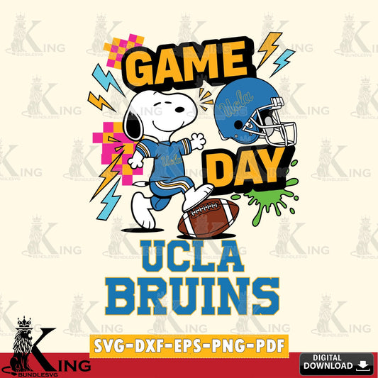 UCLA Bruins Snoopy Game day SVG, Cricut, Cut file  , Digital Download , Instant Download, Peanuts svg, NCAA svg, Football svg, Sport svg