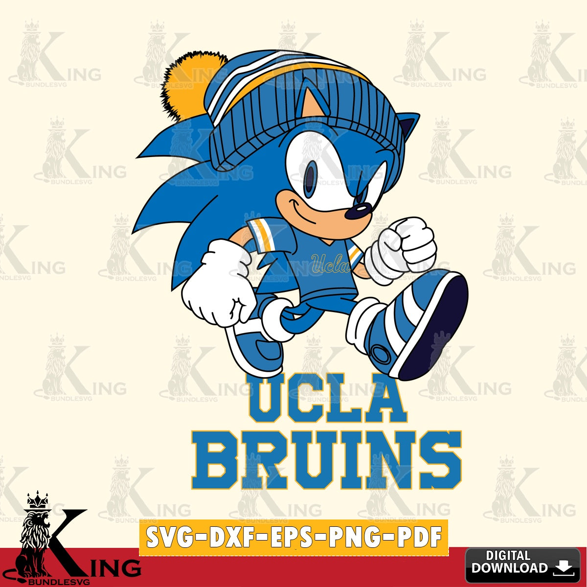 UCLA Bruins Sonic Football SVG file, Vector , Digital Download , PDF File , Instant Download