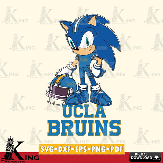 UCLA Bruins Sonic Player Football SVG file, Vector , Digital Download , PDF File , Instant Download