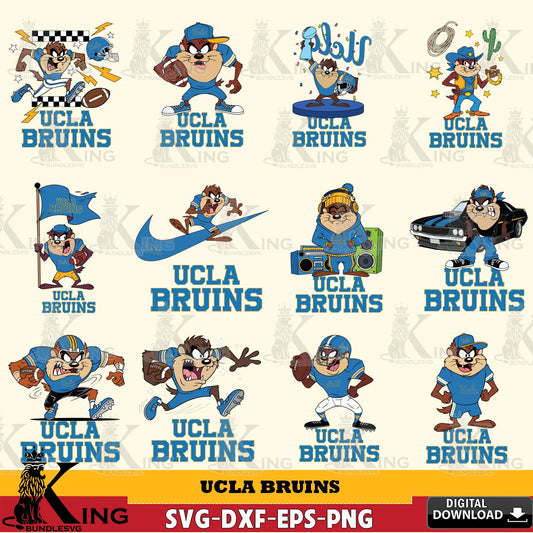 UCLA Bruins Taz Football NCAA Bundle SVG file, Cut file  , Digital Download , Instant Download, Taz svg, NCAA svg