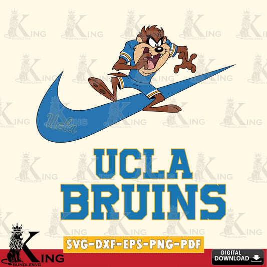 UCLA Bruins Taz Football Nike SVG file, Cut file  , Digital Download , Instant Download, Taz svg, NCAA svg