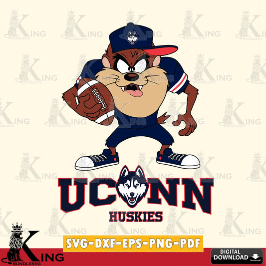UConn Huskies Đồng phục bóng đá Taz SVG file, Cut file  , Digital Download , Instant Download, Taz svg, NCAA svg