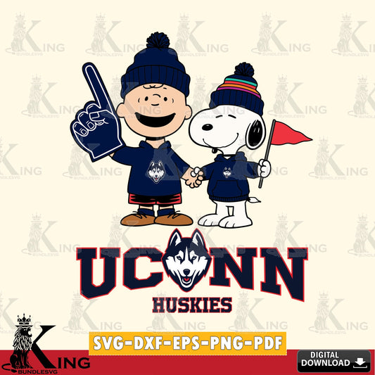 UConn Huskies Peanuts Fan Gear SVG, Cricut, Cut file  , Digital Download , Instant Download, Peanuts svg, NCAA svg, Football svg, Sport svg