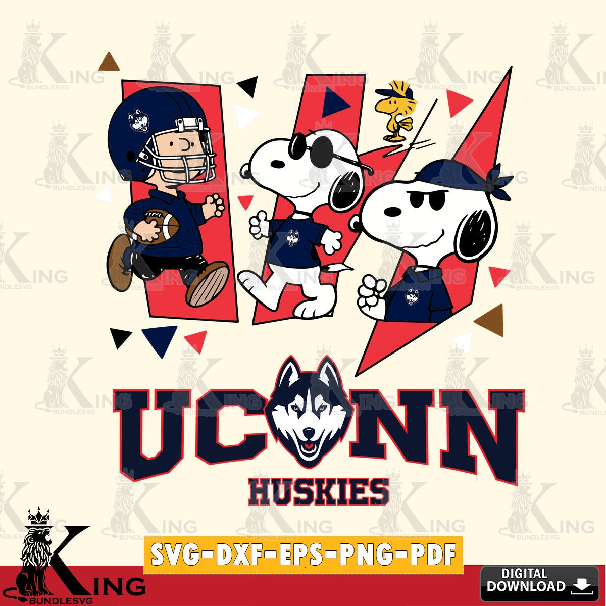 UConn Huskies Peanuts Joe Cool SVG, Cricut, Cut file  , Digital Download , Instant Download, Peanuts svg, NCAA svg, Football svg, Sport svg