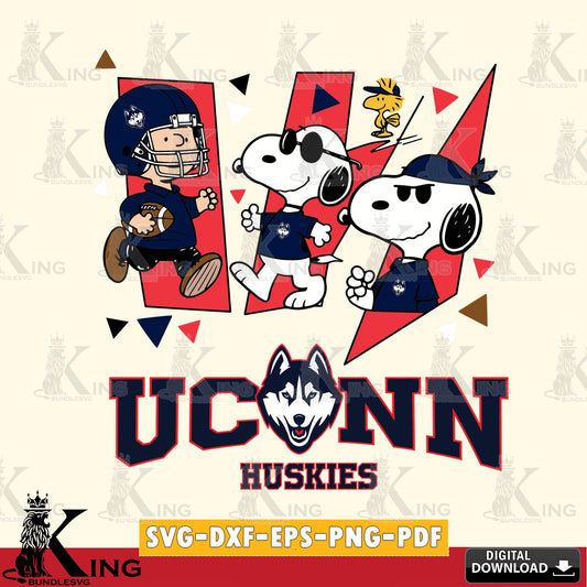 UConn Huskies Peanuts Joe Cool SVG, Cricut, Cut file  , Digital Download , Instant Download, Peanuts svg, NCAA svg, Football svg, Sport svg