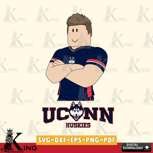 UConn Huskies Roblox Football SVG file , NCAA Cricut,  File cut , Digital Download , PDF File