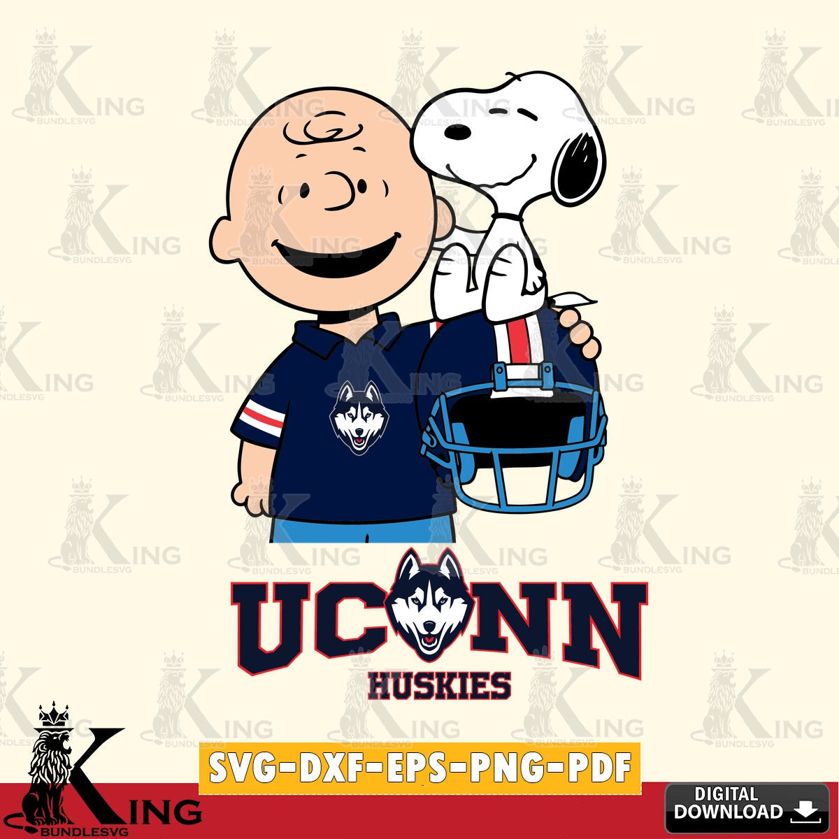 UConn Huskies Snoopy On Helmet SVG, Cricut, Cut file  , Digital Download , Instant Download, Peanuts svg, NCAA svg, Football svg, Sport svg