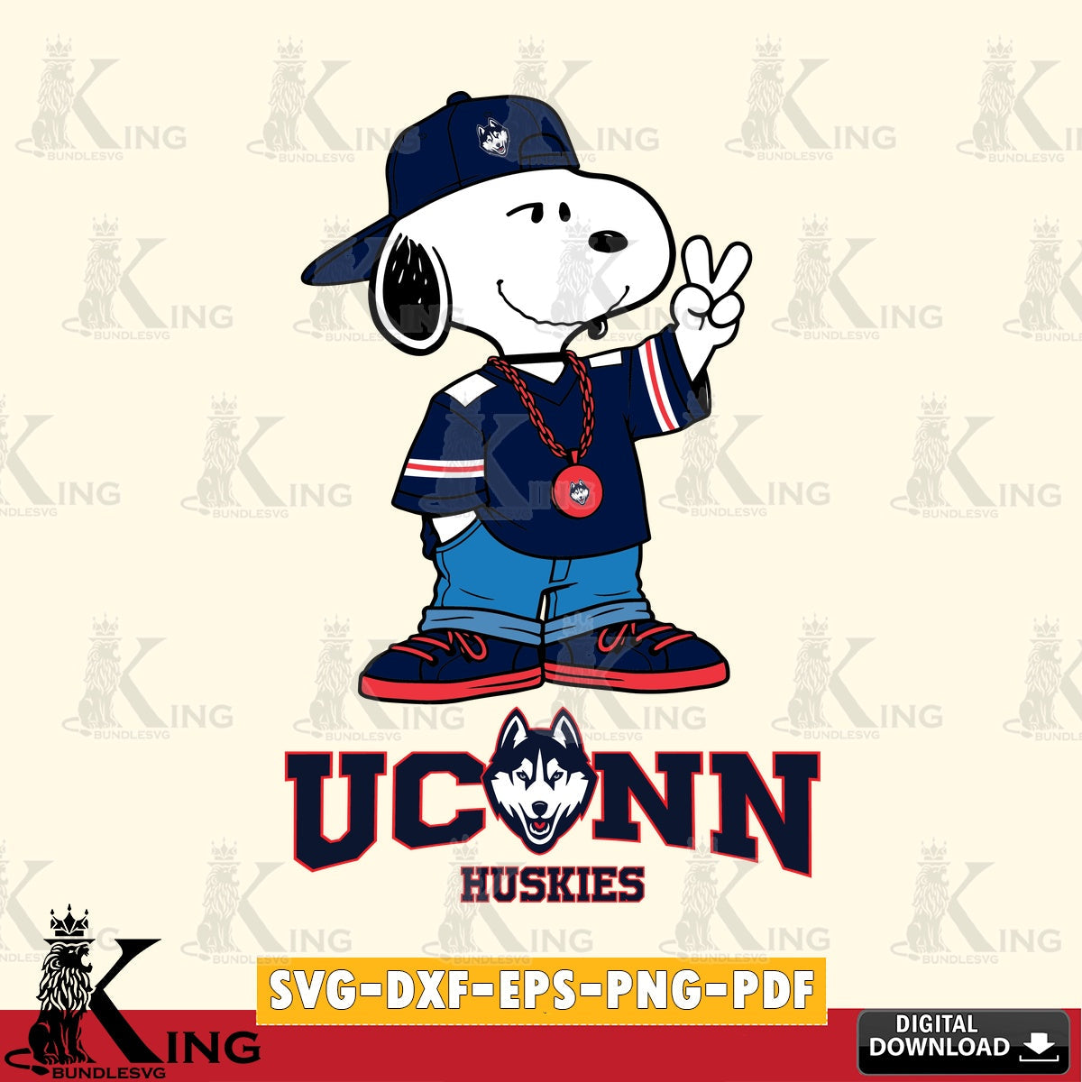 UConn Huskies Snoopy Say hi SVG, Cricut, Cut file  , Digital Download , Instant Download, Peanuts svg, NCAA svg, Football svg, Sport svg