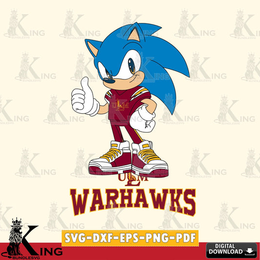 UL Monroe Warhawks Sonic Like Football SVG file, Vector , Digital Download , PDF File , Instant Download