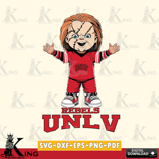 Stylish representation of UNLV Rebels Chucky Football, NCAA, SVG PNG design suitable for Glowforge and laser cutting