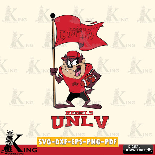 UNLV Rebels Football Taz Flag Art SVG file, Cut file  , Digital Download , Instant Download, Taz svg, NCAA svg