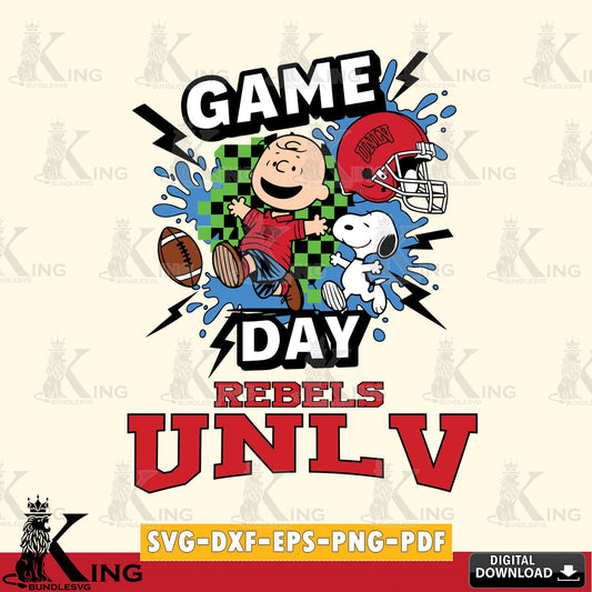 UNLV Rebels Game Day Peanuts SVG, Cricut, Cut file  , Digital Download , Instant Download, Peanuts svg, NCAA svg, Football svg, Sport svg