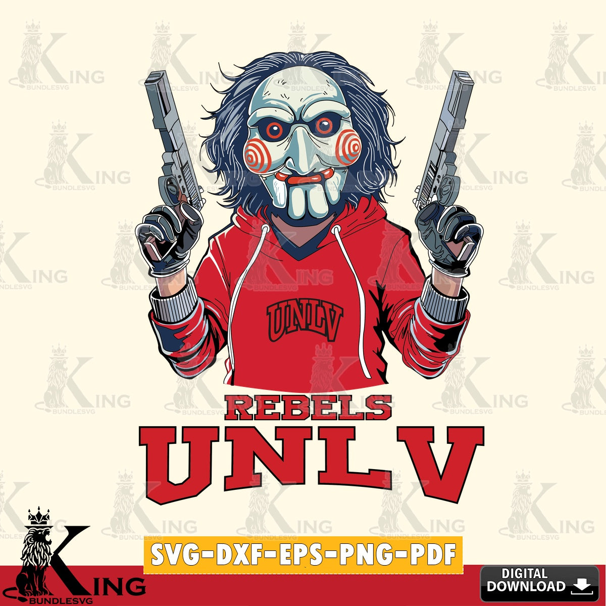 Printable art of UNLV Rebels Jigsaw Billy Football, high-quality vector for DIY scrapbooking and home decor