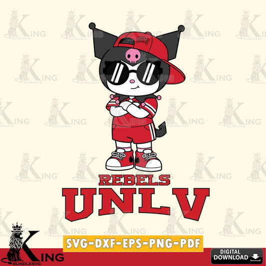UNLV Rebels Kuromi Football Jersey SVG file, Cricut, Cut file  , Digital Download , Instant Download, Sanrio svg, Clipart