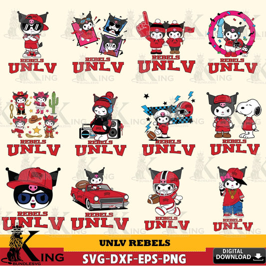 UNLV Rebels Kuromi Football Jersey NCAA Bundle SVG file, Cricut, Cut file  , Digital Download , Instant Download, Sanrio svg, Clipart