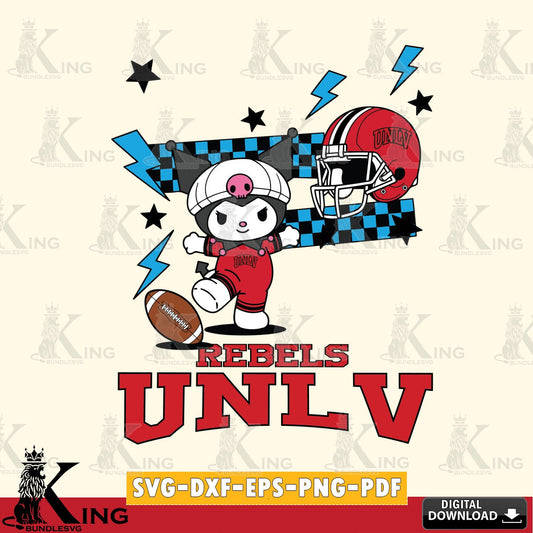 UNLV Rebels Kuromi Game Day SVG file, Cricut, Cut file  , Digital Download , Instant Download, Sanrio svg, Clipart