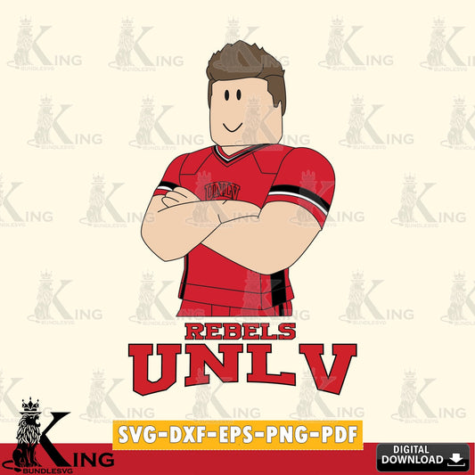 UNLV Rebels Roblox Football SVG file , NCAA Cricut,  File cut , Digital Download , PDF File